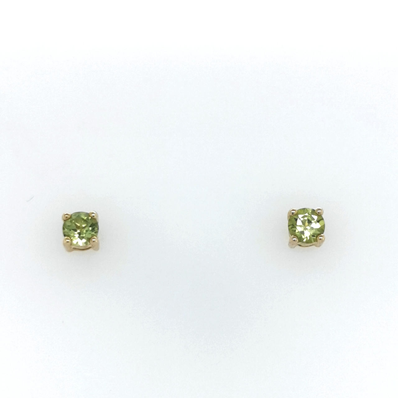 Peridot & White Topaz Stud Earring (PER-RDE-1003.) | Rananjay Exports