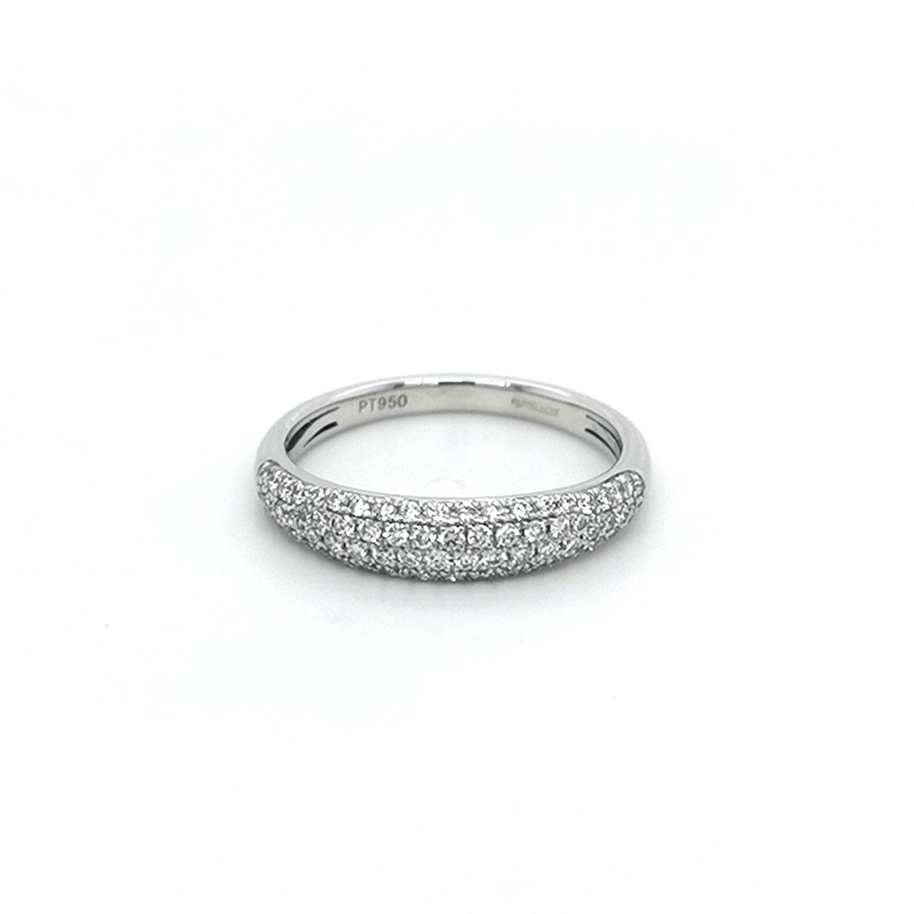 14K White Solid Gold Large Mens Diamond Pave Eternity Ring Band 3.70 C –  Avianne Jewelers