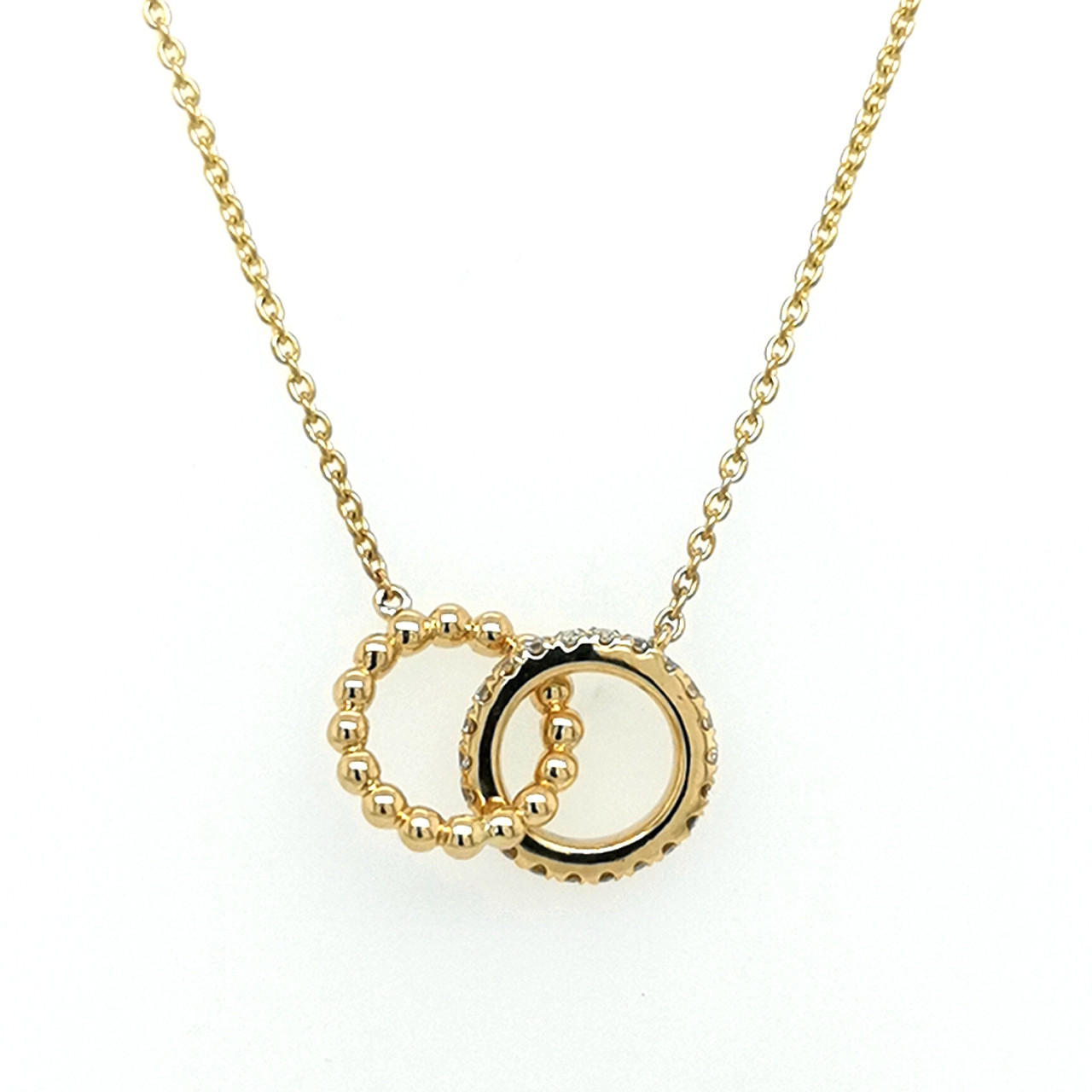 14K Yellow Interlocking Circle 18