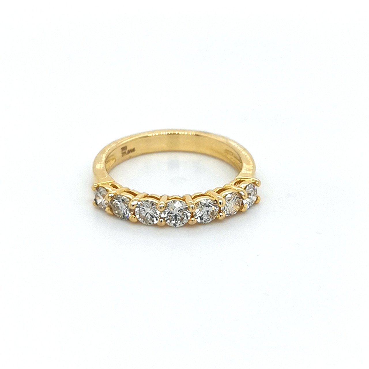 18ct White Gold Lab Grown 0.70ct Certified E Colour, VVS2 Clarity 7  Diamonds Eternity Ring - David Cullen Jewellers % %