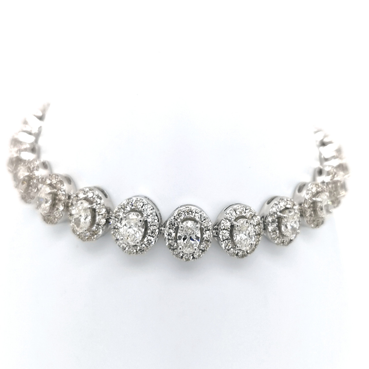 Oval sales diamond bracelet