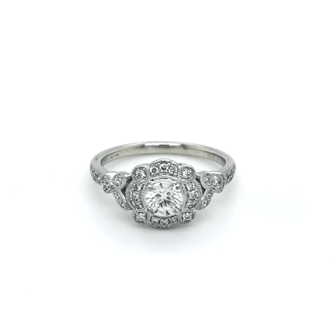 Vintage flower wedding on sale ring