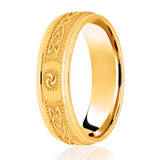 Textured Patterned Celtic Wedding Ring