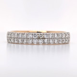18ct Rose Gold 0.50ct Double Row Claw Set Diamond Wedding Ring diamond ring engagement ring belfast wedding ring eternity ring diamond jewellery