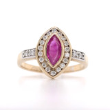 9ct Yellow Gold 0.60ct Ruby & 0.20ct Diamond Cluster Ring murray co jewellers belfast engagement rings wedding rings gemstone rings