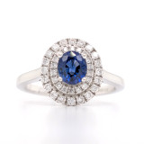 sapphire and diamond cluster ring murray co belfast jewellery wedding engagement rings