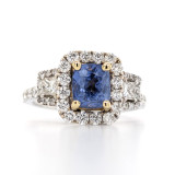 18ct white gold sapphire and diamond cluster ring murray co jewellers belfast