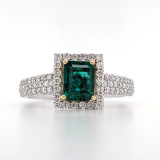 18ct white gold emerald and diamond cluster ring murray co jewellers belfast
