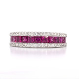 18ct white gold ruby and diamond eternity ring murray co jewellers belfast