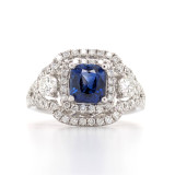 18ct white gold sapphire and diamond cluster ring murray co jewellery belfast