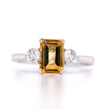 9ct white gold citrine and diamond 3 stone ring murray co jewellers belfast