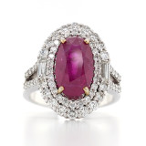 18ct white gold ruby and diamond cluster ring murray co jewellers belfast