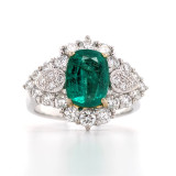 18ct white gold emerald and diamond cluster ring murray co jewellers belfast
