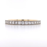 18ct Yellow Gold 0.26ct Pavé Set Diamond Milgrain Wedding Ring murray co jewellers belfast wedding rings eternity rings
