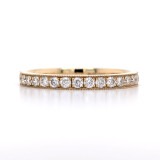 18ct Yellow Gold 0.35ct Pavé Set Diamond Milgrain Wedding Ring murray co jewellers belfast