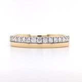 18ct Yellow Gold 0.28ct Diamond Off Set Wedding Ring murray co jewellers belfast