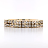 18ct Yellow Gold 0.50ct Double Row Diamond Wedding Ring murray co jewellers belfast wedding rings eternity rings