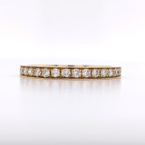 18ct Yellow Gold 0.26ct Pavé Set Diamond Milgrain Edged Ring murray co jewellers belfast wedding rings eternity rings
