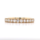18ct Yellow Gold 0.52ct Pavé Set Diamond Milgrain Edged Ring murray co jewellers belfast