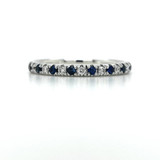 Platinum 0.20ct Sapphire & 0.10ct Diamond Eternity Ring