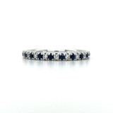 Platinum 0.18ct Sapphire & 0.12ct Diamond Eternity Ring