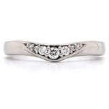 Platinum 0.09ct Diamond Shaped Wedding Ring murray co jewellers belfast