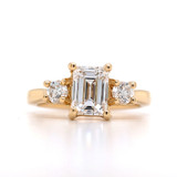 18ct Yellow Gold 1.90ct Lab Grown Emerald Diamond 3 Stone Ring murray co jewellers belfast