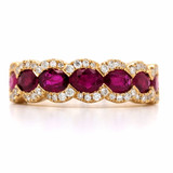 18ct Yellow Gold 1.25ct Ruby & 0.23ct Diamond Eternity Ring murray co jewellers belfast