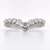 18ct White Gold 0.52ct Diamond Fancy Shaped Wedding Ring murray co jewellers belfast
