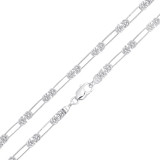 Silver 20" Handmade 5mm Long Oval Byzantine Chain Necklace murray co jewellery belfast