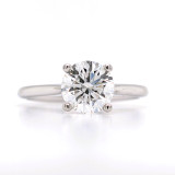 Platinum 1.51ct Round Brilliant Diamond Solitaire Ring murray co jewellers belfast