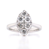 18ct White Gold 1.00ct Diamond Marquise Style Cluster Ring murray co jewellery belfast engagement rings wedding rings
