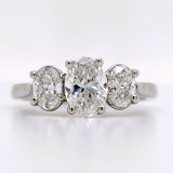 Platinum 1.51ct Oval Diamond Graduated 3 Stone Ring murray co jewellers belfast engagement rings wedding rings gemstone rings jewellery Platinum 1.51ct Oval Diamond Graduated 3 Stone Ring murray co jewellers belfast engagement rings wedding rings gemstone rings jewellery