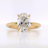 18ct Yellow Gold 2.09ct Lab Grown Oval Diamond Hidden Halo Solitaire Ring murray co jewellers belfast engagement rings wedding rings gemstone rings jewellery