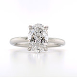 Platinum 2.10ct Lab Grown Oval Diamond Hidden Halo Solitaire Ring murray co jewellers belfast engagement rings wedding rings eternity rings