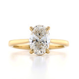 18ct Yellow Gold 1.55ct Lab Grown Oval Diamond Solitaire Ring murray co jewellers belfast engagement rings