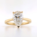 18ct Yellow Gold 2.05ct Lab Grown Pear Diamond Solitaire Ring murray co jewellers belfast engagement rings