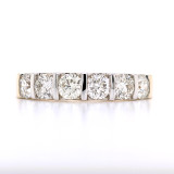 14ct Yellow Gold 1.50ct Diamond Bar Set 6 Stone Eternity Ring murray co jewellers belfast eternity rings