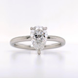 Platinum 1.11ct Lab Grown Pear Diamond Hidden Halo Solitaire Ring murray co jewellers belfast engagement rings