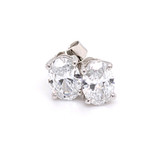 18ct White Gold 1.05ct Lab Grown Oval Diamond Claw Set Solitaire Earrings murray co jewellers belfast