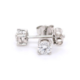 18ct White Gold 0.50ct Lab Grown Claw Set Diamond Solitaire Earrings murray co jewellers belfast