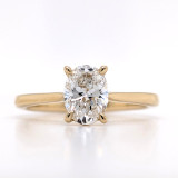 18ct Yellow Gold 1.05ct Lab Grown Oval Diamond Solitaire Ring murray co jewellers belfast