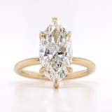 18ct Yellow Gold 3.13ct Lab Grown Hidden Halo Marquise Diamond Ring murray co jewellers belfast