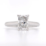 Platinum 1.02ct Lab Grown Radiant Cut Diamond Solitaire Ring murray co jewellers belfast