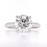 Platinum 3.01ct Lab Grown Round Brilliant Diamond Solitaire Ring murray co jewellers belfast