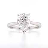 Platinum 2.05ct Lab Grown Pear Diamond Solitaire Ring murray co jewellers belfast