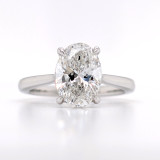 Platinum 2.05ct Lab Grown Oval Diamond Solitaire Ring murray co jewellers belfast