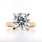 18ct Yellow Gold 4.06ct Lab Grown Round Brilliant Diamond Solitaire Ring murray co jewellers belfast