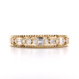 18ct Yellow Gold 0.86ct Diamond Fancy Shaped Wedding Ring murray co jewellers belfast