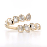 9ct Yellow Gold 0.92ct Lab Grown Mixed Cut Diamond Ring murray co jewellers belfast